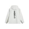 Li-Ning Windproof Water-Repellent Letter Logo Printed Hooded Sports Jacket Men Jackets Light-Grey AFDT833-3