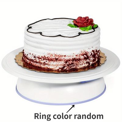 Cake Decorating Turntable 10" Rotating Cake Turntable Food Grade Pp Plastic Baking Tools Rotating Decorating Table Simple DIY Smooth Baking Turntable