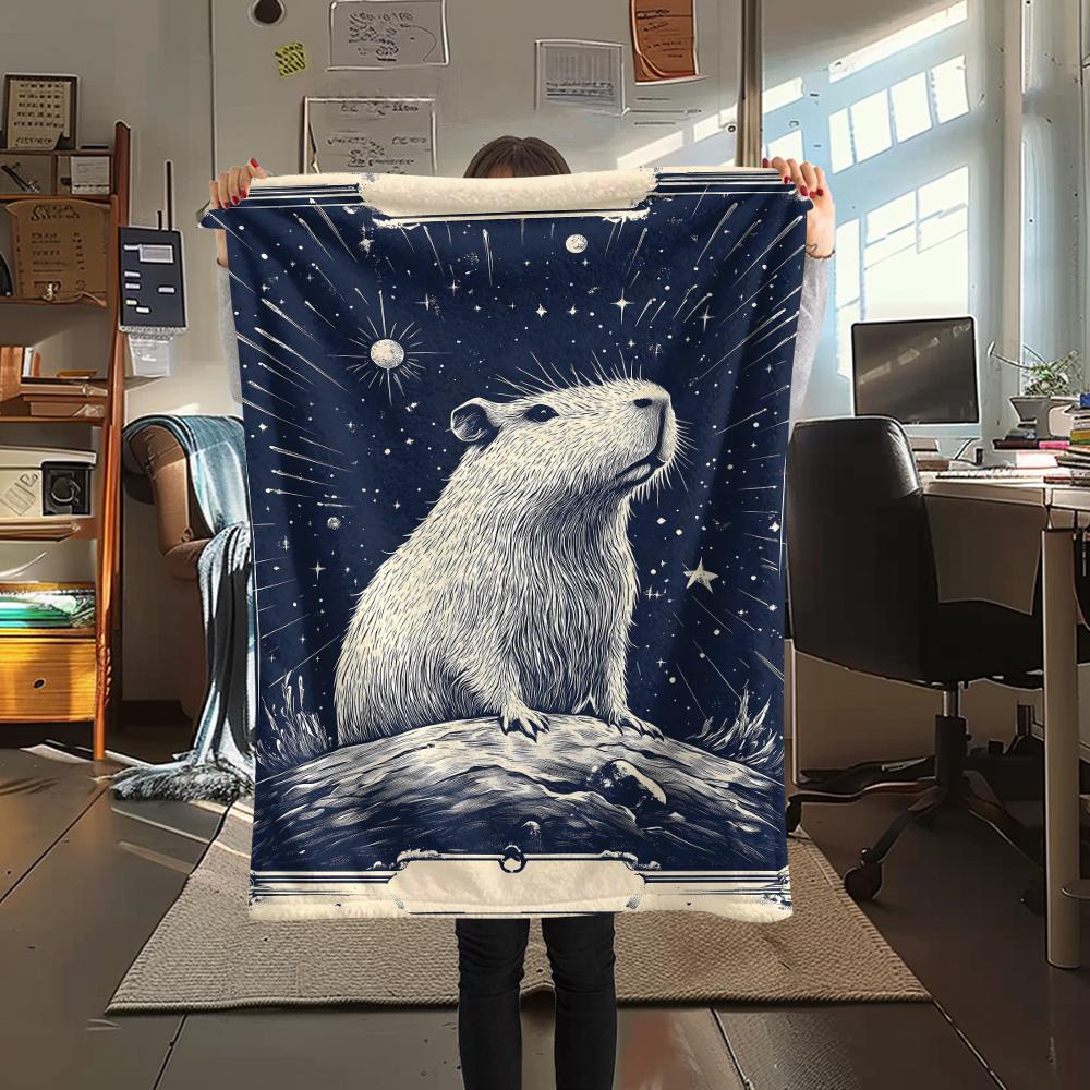Card style animals Print Flannel Blanket,High quality Comfortable for All Seasons,Home Decor,Warmth and Comfort,Perfect for Christmas Gifts