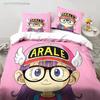 Cartoon DR S-Slump Arale Anime Bettwäsche-Set Bedrucktes Bettwäsche-Set Mit Kissenbezug Bettdeckenbezug Weich Queen King Size Bettwäsche Zuhause