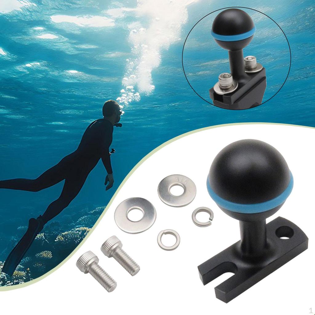 Ball Head Adapter Joint Bracket Universal,Multi Function Aluminum Alloy Fixed Mount Diving