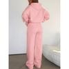 High Street Retro Pattern Print, Women's Hooded Sweatshirt with Drooping Feeling, Wide Leg Pants Casual Set