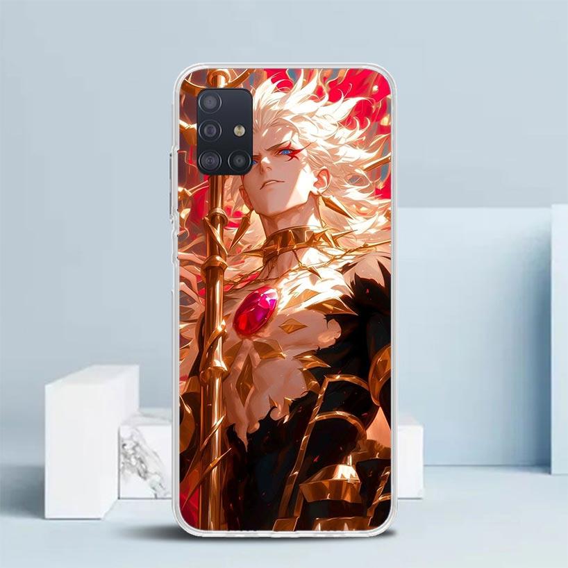 Fate Zero Stay Night Gilgamesh Soft Cover for Samsung Galaxy A12 A22 A32 A52 A72 A02S Phone Case Note 20 Ultra 10 S10 Plus A51 A