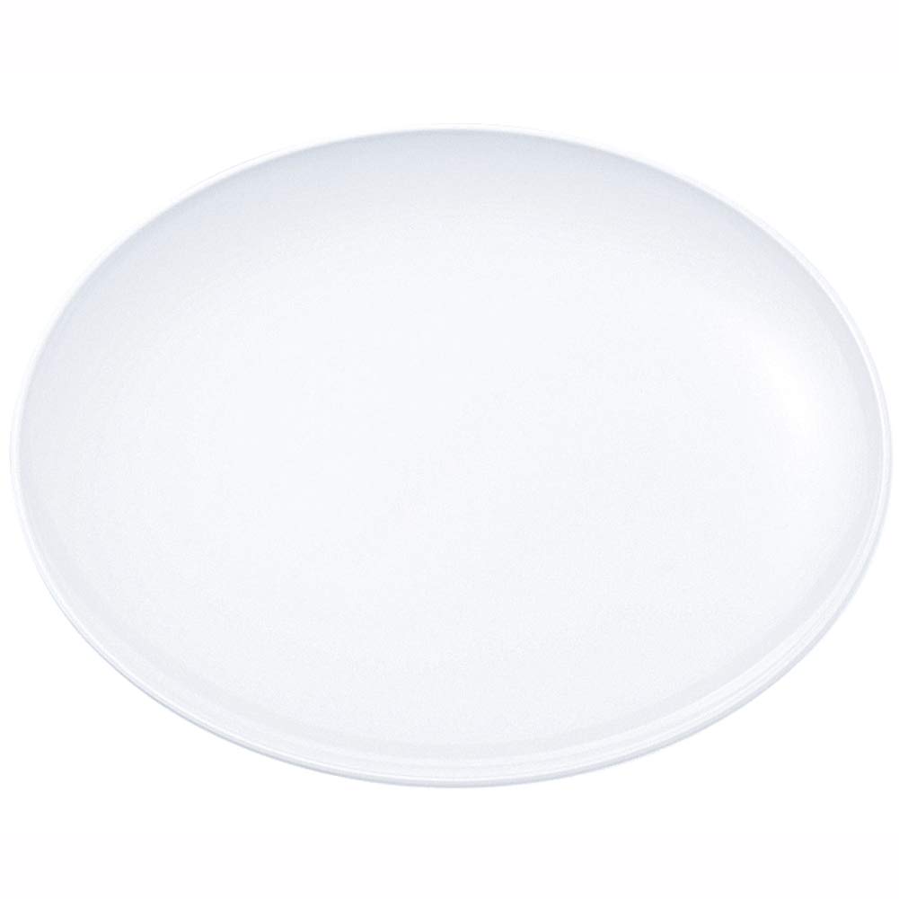 Nagao Unbreakable White Dishware Flat Plate Meta 18cm Made in Japan No.32A