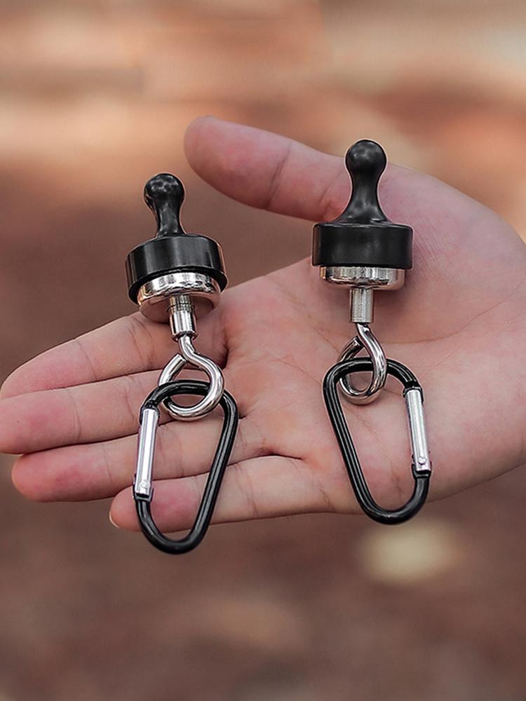 Magnetic Lanyard Clip Pulling Force Mini Magnetic Hooks Heavy Duty Multipurpose for Hiking Camping Climbing Picnic