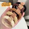 5/10PCS Women Headband Leather Band High Ponytail Holder Hair Accessories Simple High Elasticity Durable Rubber Band Hair Circle