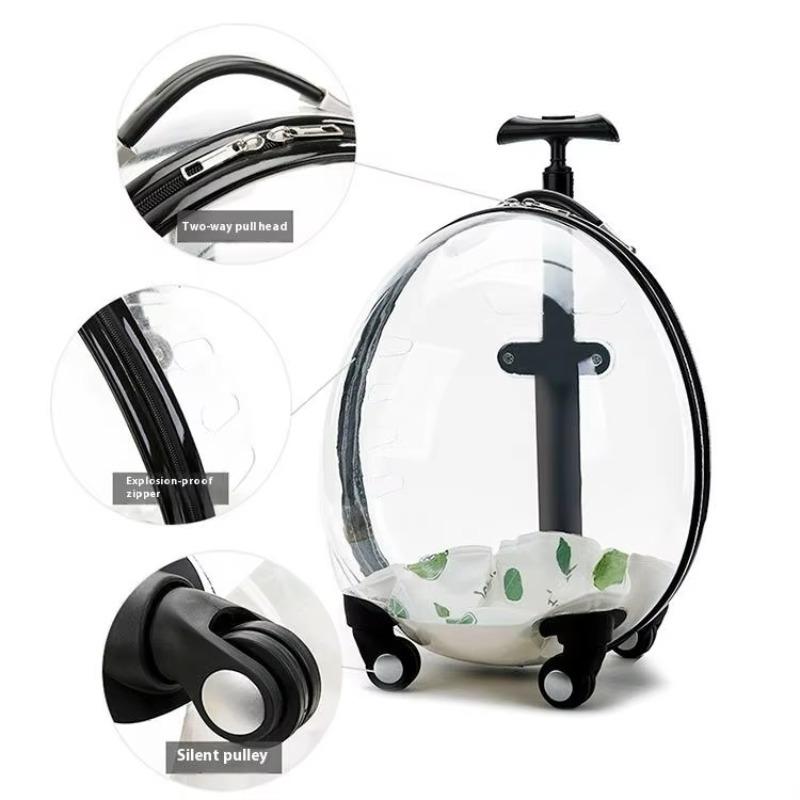 carrinho pet Large Size Luxury Dog Cat Wheeled Trolley Outdoor Transparent Pet Case Pet Carrier for Trolley