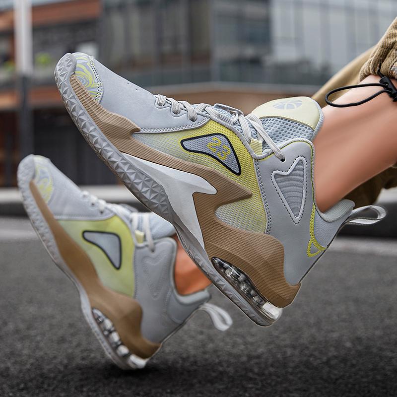Men's Basketball Shoes with Strong Shock Absorption and Jumping Ability High Top Outdoor Sports Shoes Women's Anti Slip Shoes