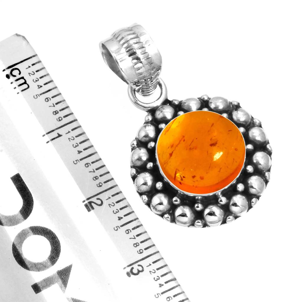 925 Sterling Silver Pendant Women Gemstone Handmade Jewelry Birthday Gift Amber Amethyst Black Onyx Carnelian Garnet Quartz Green Onyx Gold Stone