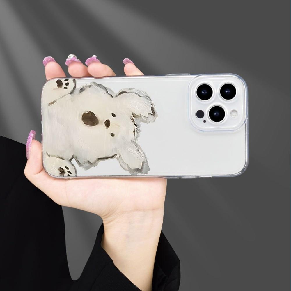 Cute rabbit pattern phone case suitable for iPhone 17 16 15 14 13 12 11 Pro/Max/Plus anti drop and shockproof back cover