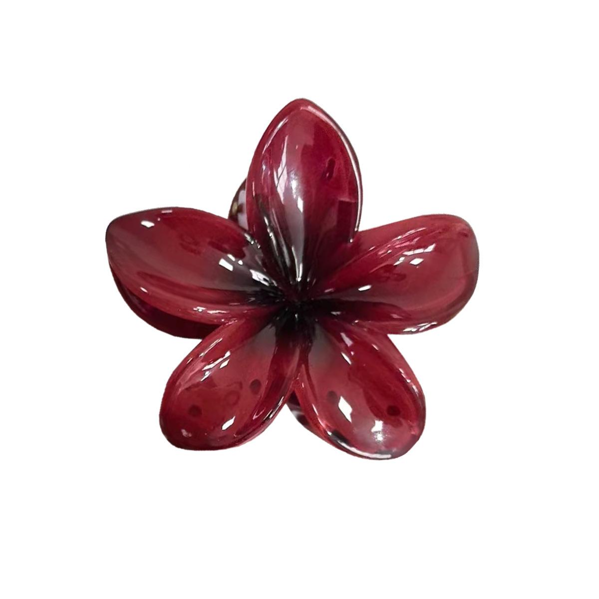 

Новая градиентная акриловая заколка для волос с большим цветком для женщин, милые заколки для волос, когти, зажим в виде краба, заколки, гавайские аксессуары для волос 1PCS