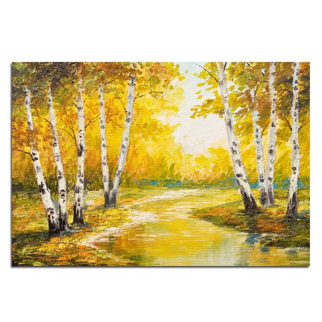 Canvas Oil Painting Art Posters And Prints Colorful Tree Plants Pictures Home Wall Paintings For Living Room Decoration No Frame