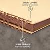 DIY Anniversary Scrapbook Photo Album Thick Paper Memory Book with 80 Pages Spirals Binding for Handmade Craft Projects