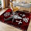 1PC Baphomet Barbed Wire Anti-slip carpet, suitable for Office, bedroomand playrooms. It can also be used as a sofa footrest cover-W60