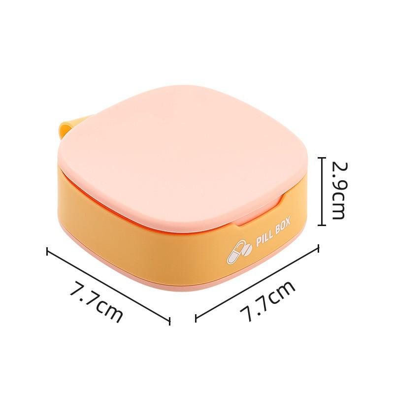 Compact Travel Medicine Box: Portable, Divided, Sealed Pill Organizer with Plastic and Silicone Compartments.