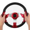 320mm 12.5in Racing Car Steering Wheel with Horn Button PVC Red Color Universal Modified Part