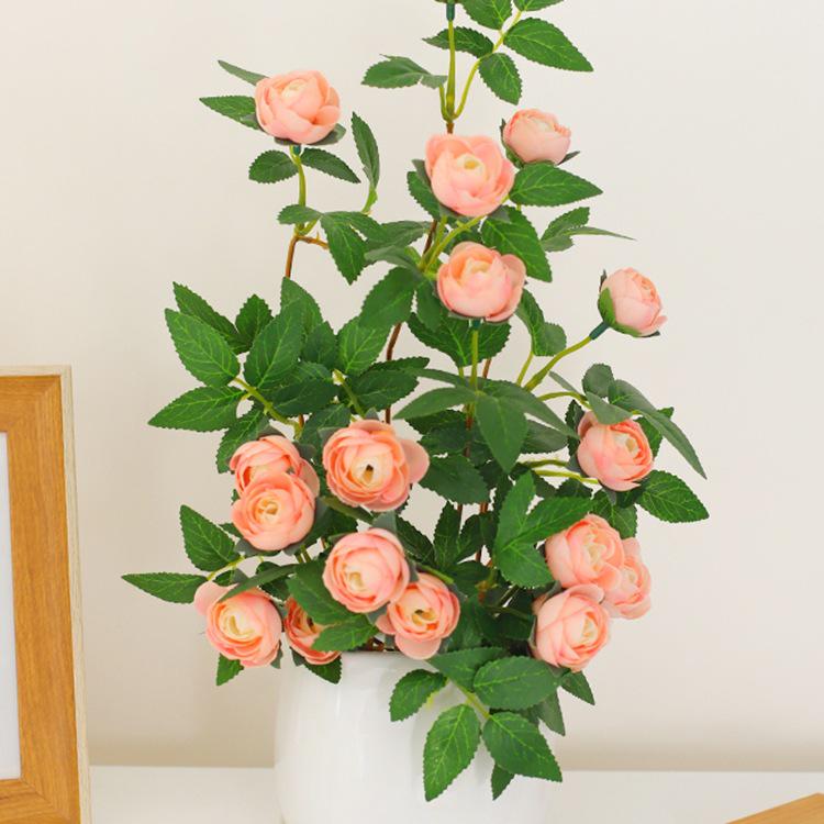 Rose Artificial Floral Arrangement - Silk & Dried Flowers for Home Décor
