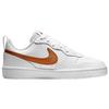 Nike Court Borough Low 2 SE Grade School 'White Metallic Copper' (Unisex) White / Vivid Purple / Metallic Copper Kids' Skateboarding Shoes