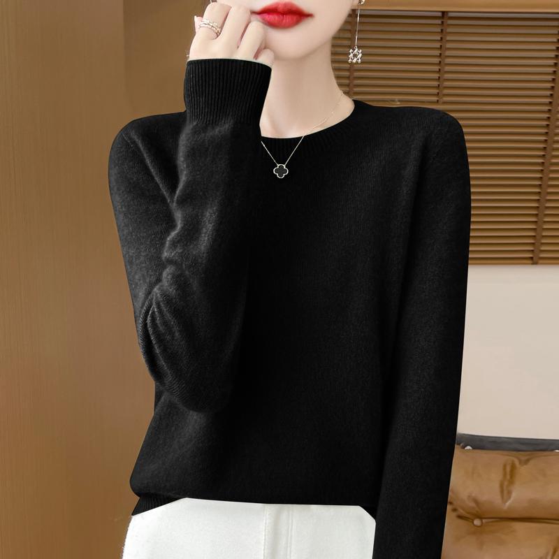 Women Sweater 100% Wool MODERN NEW SAGA Knit Pullover O-neck Thin Spring Autumn Jumpers Female Knit Tops