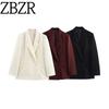 Za Autumn/Winter New Arrivals Women's Clothing European and American Style Fashion Double-Breasted Loose Casual Blazer 2010719