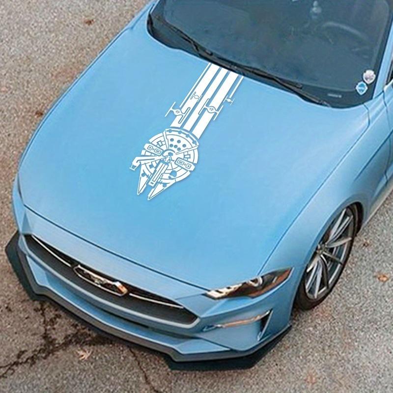 1PC Aircraft Pattern Car Stickers Waterproof Sunscreen for Hood Cover Scratches Durable Vinyl Decals Decor Vehicle Accessories