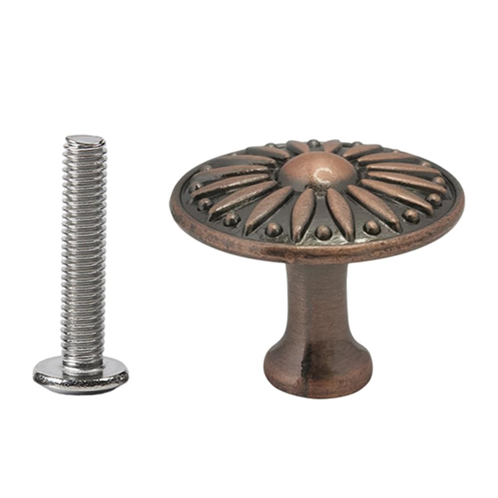 Classical Designs Drawer Handle Antique Finish Single Hole Pull Knob Single Hole Furniture Knob for Retro Home Styling