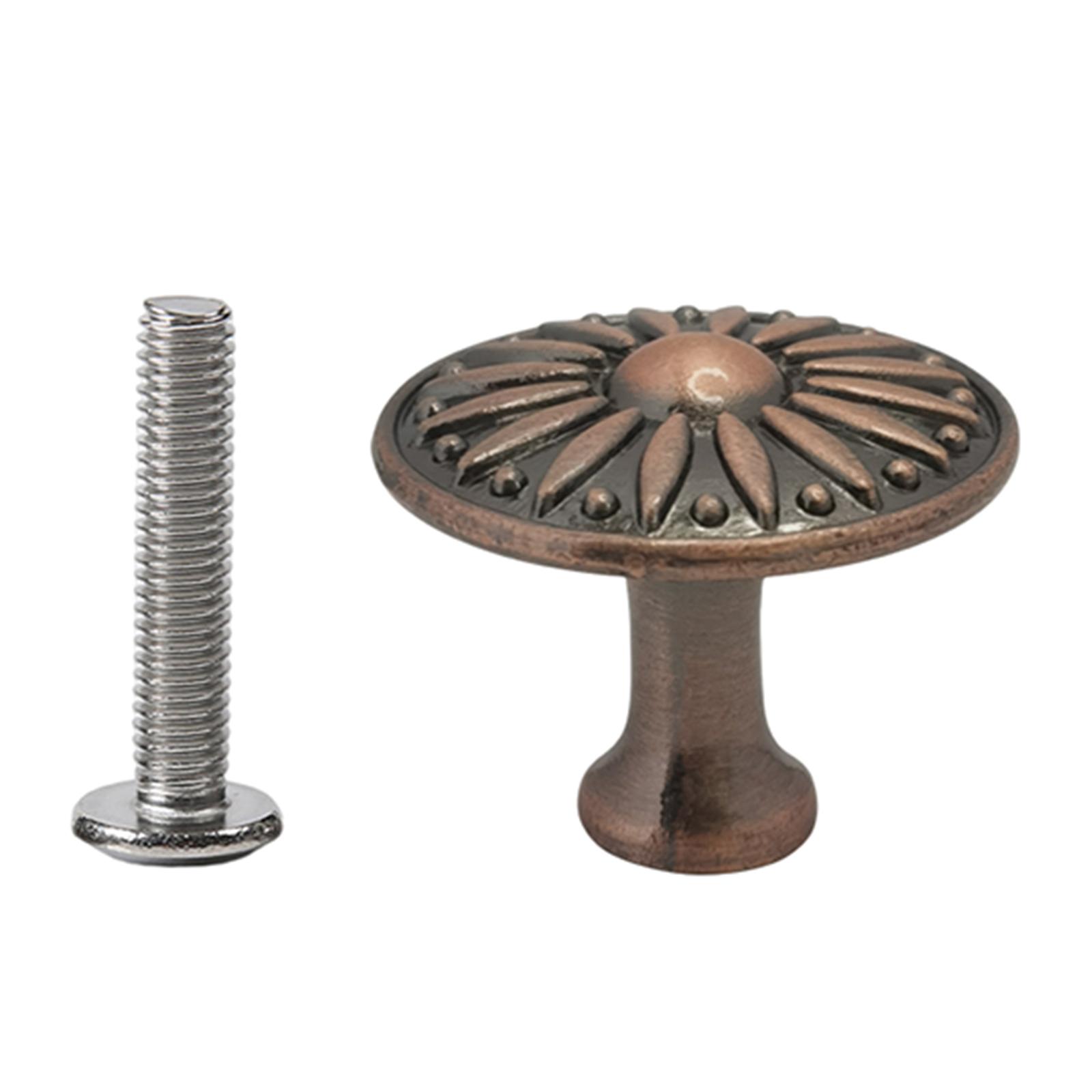 Классический дизайн ручка для ящика античная отделка одно отверстие ручка-кнопка одно отверстие мебельная ручка для ретро домашнего стиля красный