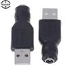 1pc Black USB Female To 5.5mm X 2.1mm Female DC Power Converter Charger Adapter USB Male Type C Connector