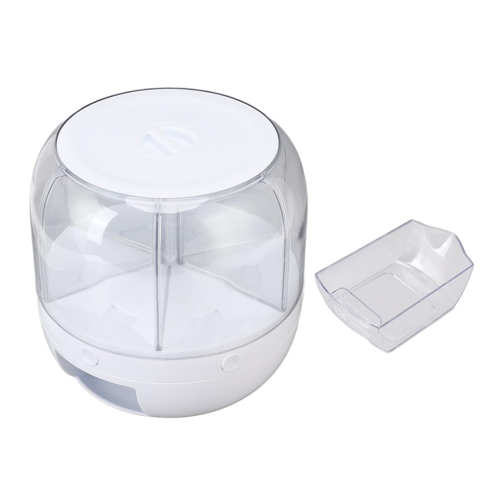 Drehbare Getreidelagerbox Transparent 6 Fächer PP Reisspender für Küche Geschäft 13,2 lb