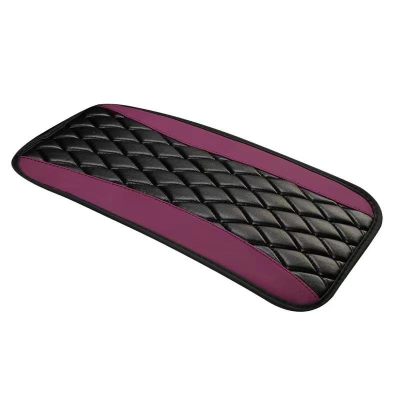 1PC Car Armrest Cover Mat Universal PU Leather Ethnic Style Print Non Slip Storage Box Pad Auto Styling Interior