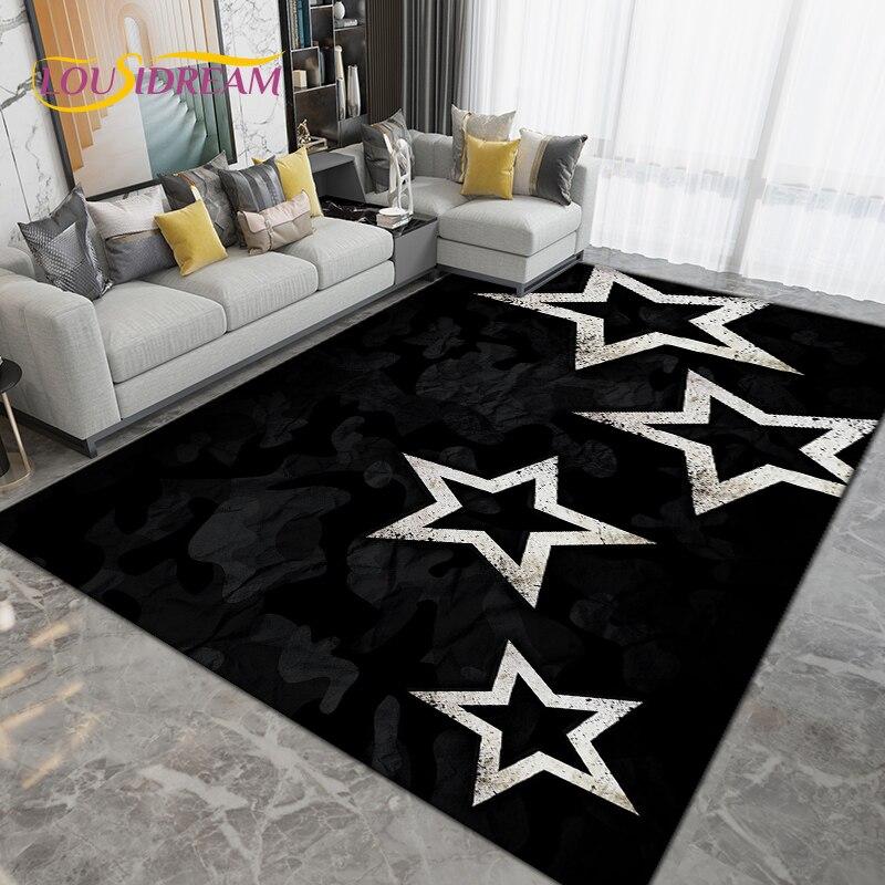 Pentagon Five-pointed Star Area Rug,Carpet Rug for Living Room Bedroom Sofa,Kitchen Bathroom Doormat Non-slip Floor Mat Gifts
