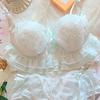 Girls Sweat Lace Bras Cute Push Up Bras Wireless Fashion Women's Underwear Brassiere Pink White Bras