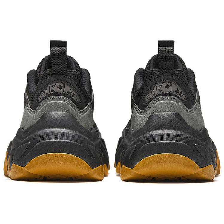 Anta Fabric Synthetic Leather Rock Comfortable Versatile Non-Slip Wear-Resistant Low-Top Casual Shoes Men Casual Shoes Black Gray 112448865-4