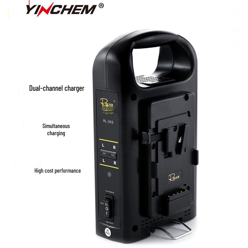 Yingchen RL-2KS Dual-Channel V-Port Battery Charger for Digital Mirrorless Cameras