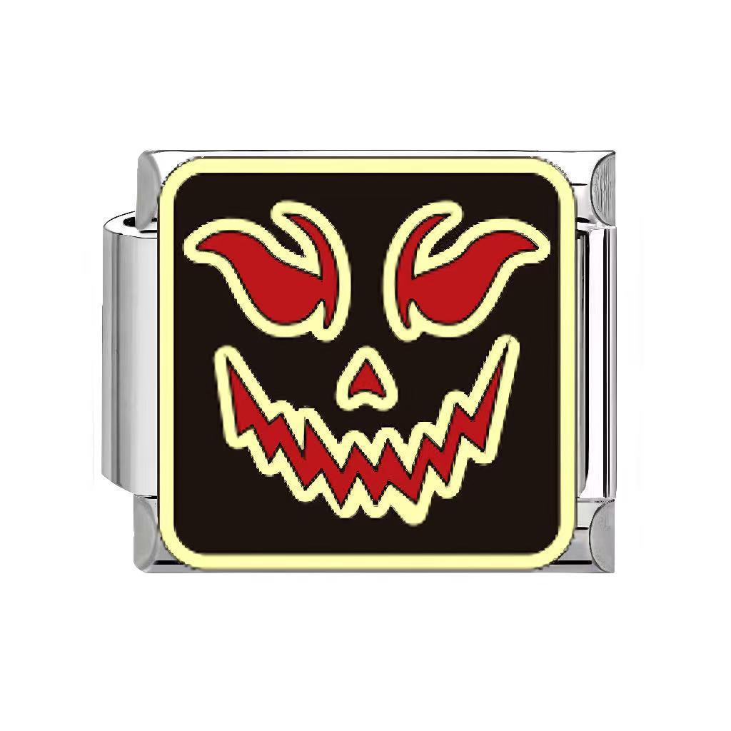 Unisex Gothic Modular Halloween Bracelet - Italian Spliced Titanium Steel Design