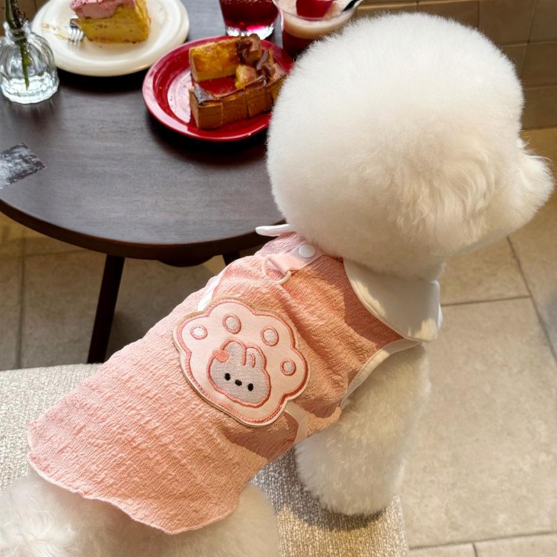 Summer Thin Teddy Bichon Pomeranian Yorkshire Poodle Small Dog Cat Pet Traction Dog Clothes
