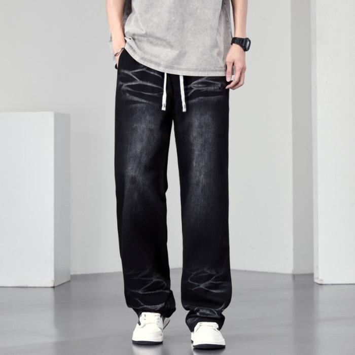 

New Spring and Autumn Jeans for Men American Cat Whiskers Casual Straight Trousers Large Size Men M