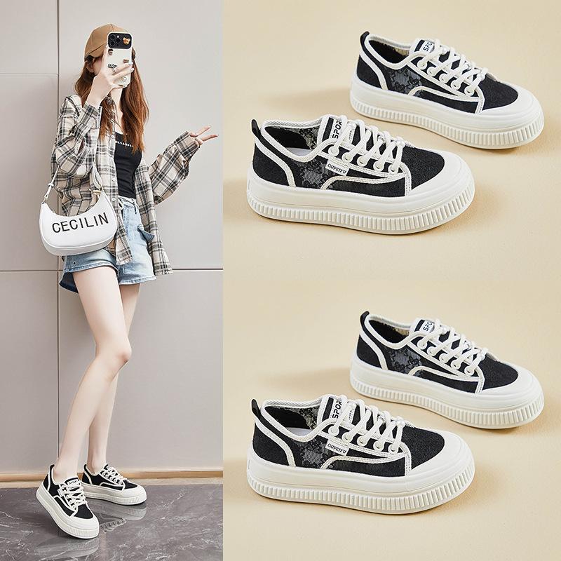 Summer mesh espadrilles new female student platform heightening sports board shoes casual shoes breathable XFF68