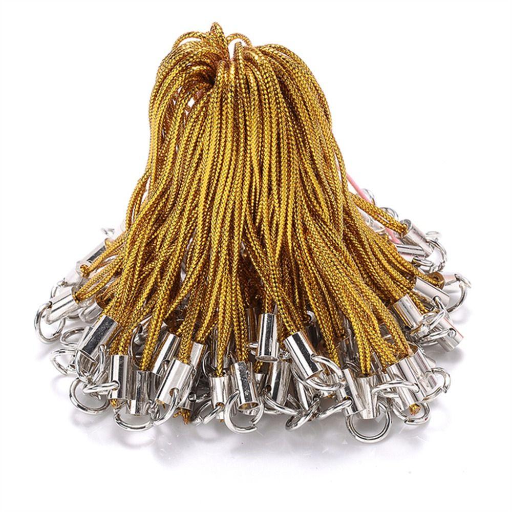 Straps Polyester Cord Lanyard Strap Cord DIY Keyring Pendant Jump Ring Lanyard Rope Keychains Cord