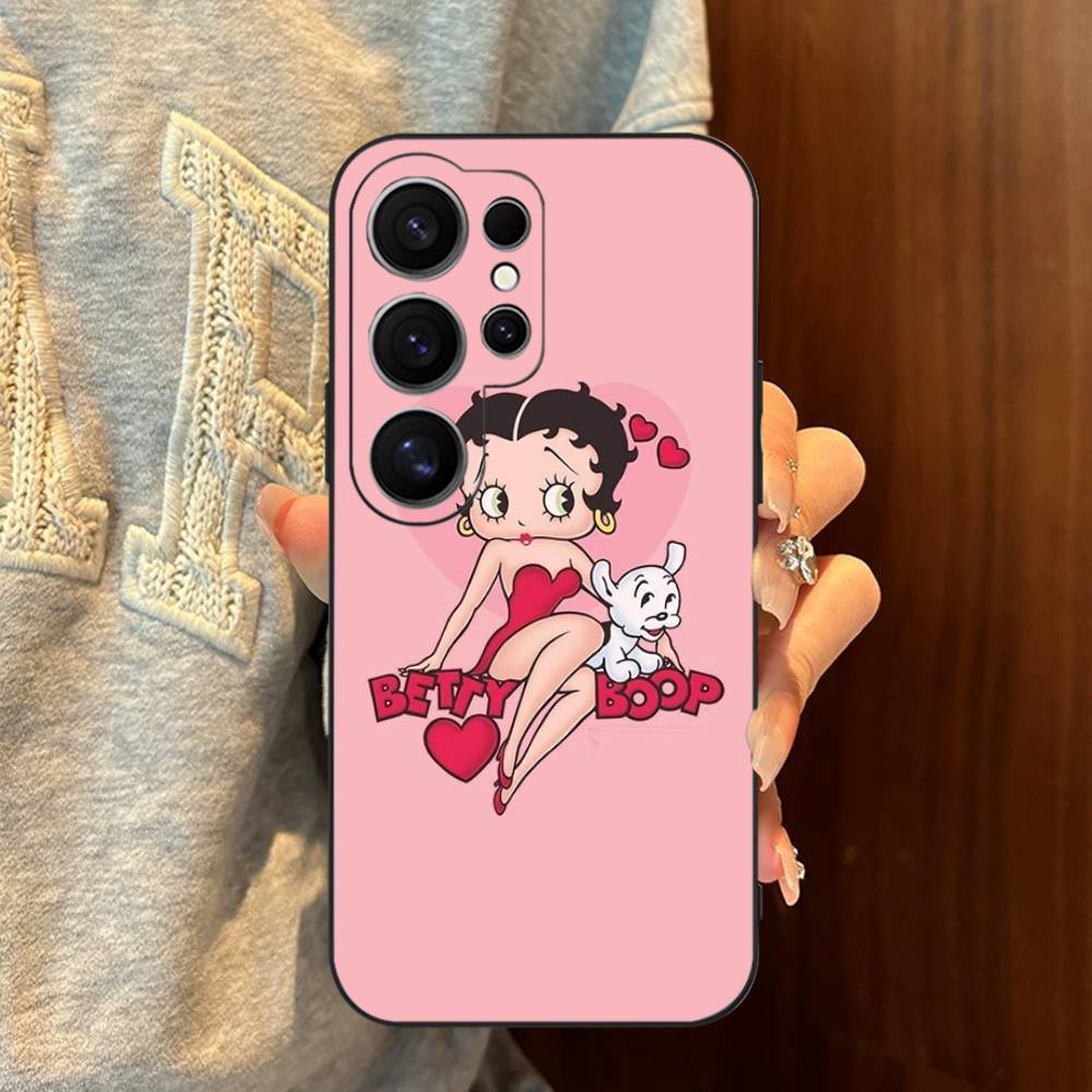 Animation B-Betty Boop Phone Case For Samsung S 24 Fe 25 Ultra Plus 20 Lite 21 30 22 23 24 22 Ultra 5G Fundas