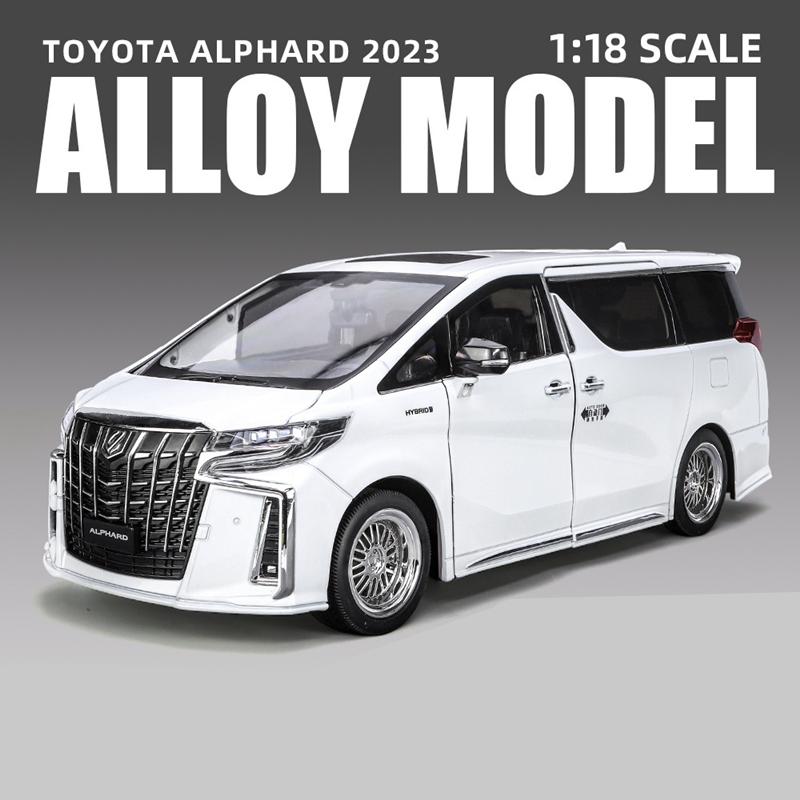 Large Size 1/18 Toyota Alphard MPV Alloy Car Model Diecast Metal Toy Vehicles Car Model Simulation Sound and Light Children Gift