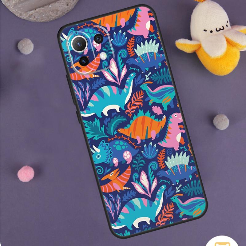 Cute Dino Dinosaur Case For Xiaomi 14 15 Ultra 13T 14T 15T 17 Pro Max POCO F5 F6 F7 X5 X6 X7 Pro F8 Ultra Cover