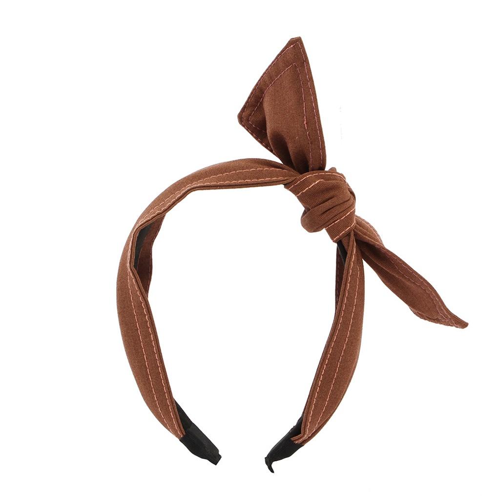 Damen Alltags Stirnband mit Bandstickerei (Braun) Haarband