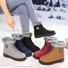 Fashion Winter New Women's Thick Plush Cotton Boots and Mid Top Warm Snow Boots Are Fashionable  Trendy  and Upgraded for Warmth