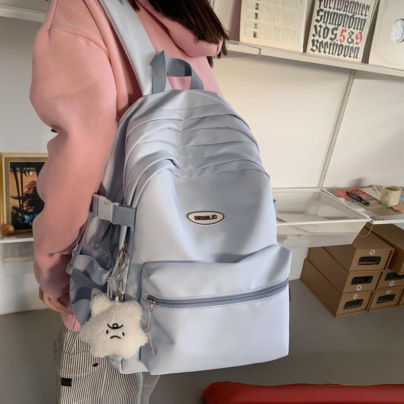 Schoolbag Girls Niche School Bag Women ins Mori Versatile Students Junior High School Students Large Capacity Backpack Women's Travel Backpack