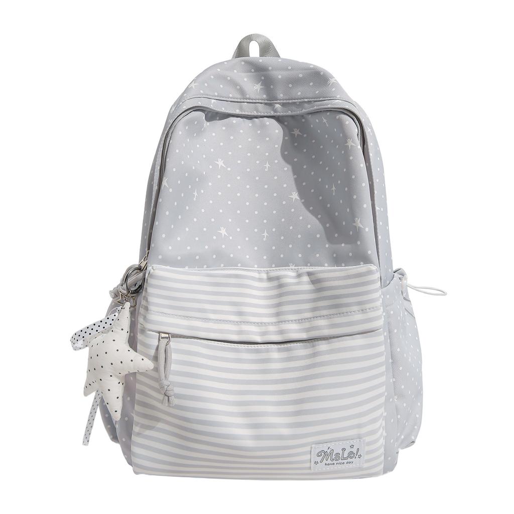 Schoolbag Cute Plaid Polka Dot School Bag Schoolgirl Junior High School Small Fresh Backpack Lace Sweet Girl Lightweight Backpack