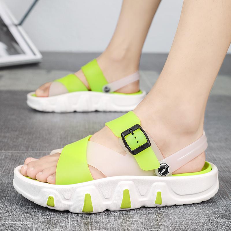 Hot Sale Fashion Men Summer Sandals 2025 Rubber Jelly Shoes Men Designer Slippers Flat Platform Sandals Men Sandalias Hombre