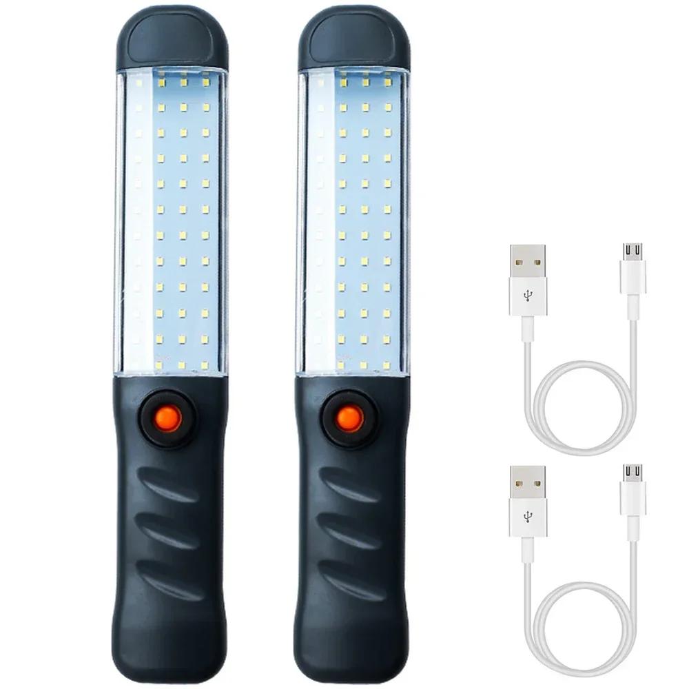LED Portable Work Light Powerful Camping Lantern USB Rechargeable Work Lamp With Magnet Hook Waterproof Repair Camping Lights
