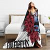 Fools Band F-Fighters  Flannel Blanket  Soft Durable Throw Blanket for Outdoor Travel Novelty Bedspread Sofa Bed Cover