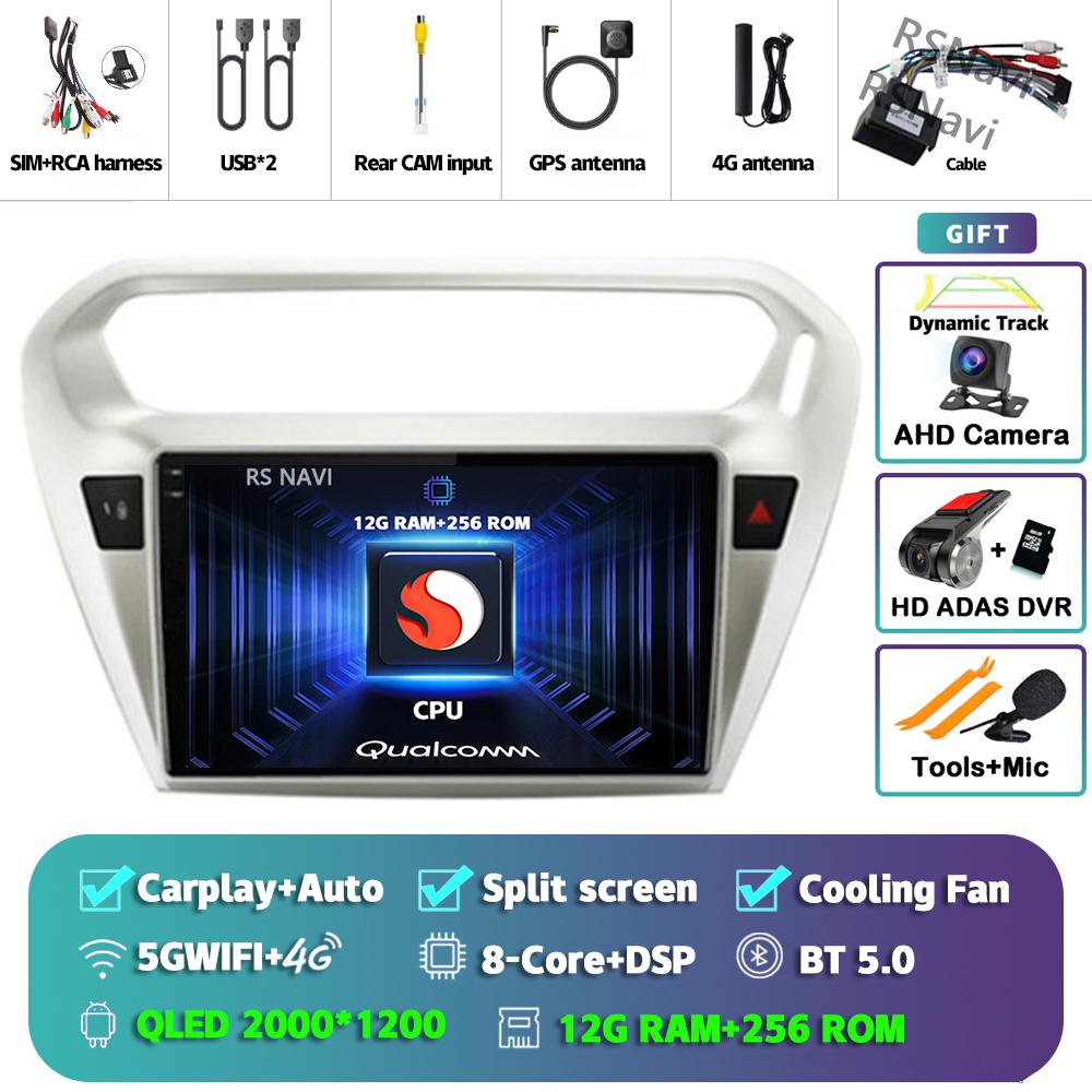 Android 14 Carplay Car Radio For Peugeot 301 2013 - 2016 Multimedia Video Player Navigation GPS Stereo AI Voice 360 Camera 2Din